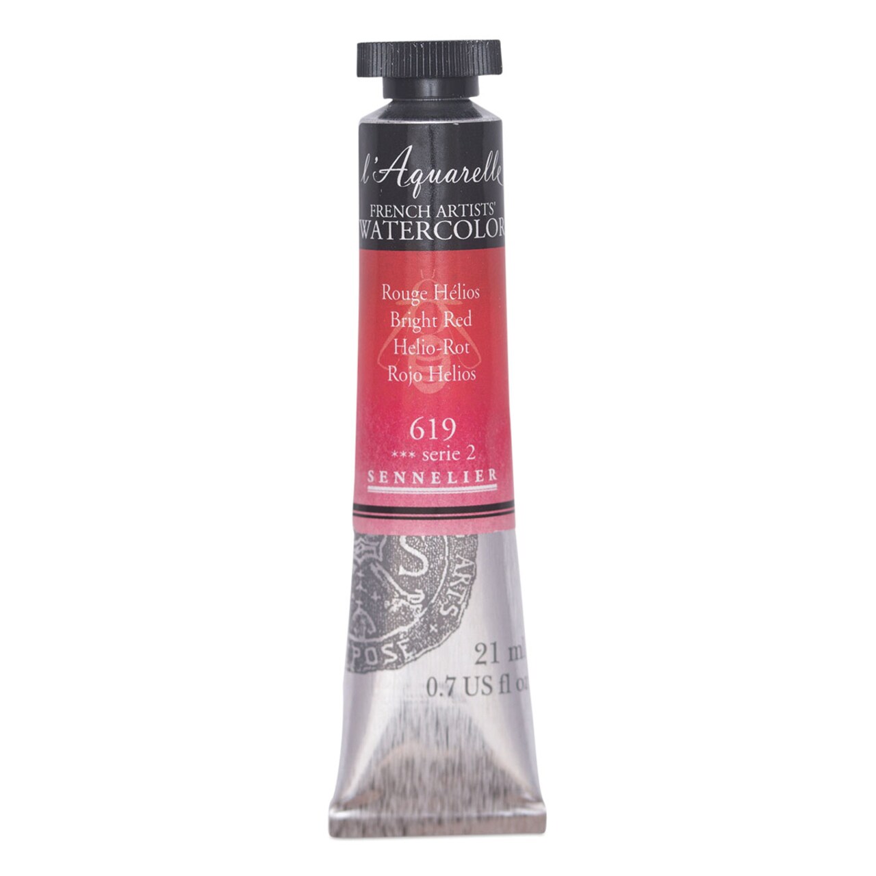 Sennelier French Artists' Watercolor - Bright Red, 21 ml, Tube